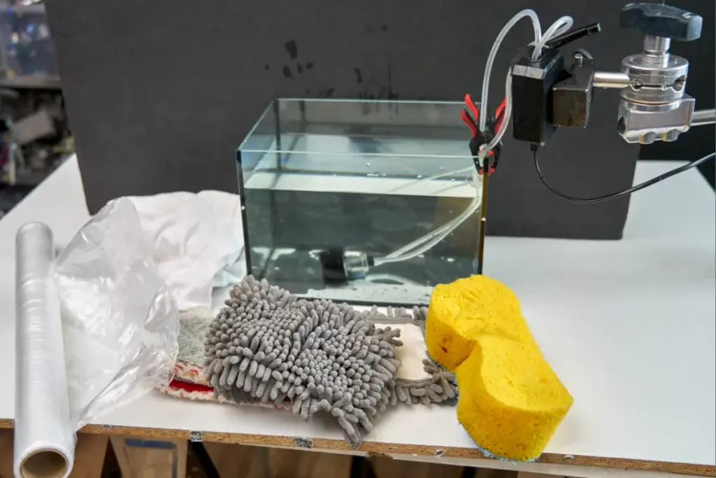 water rig set protection for tabletop filming