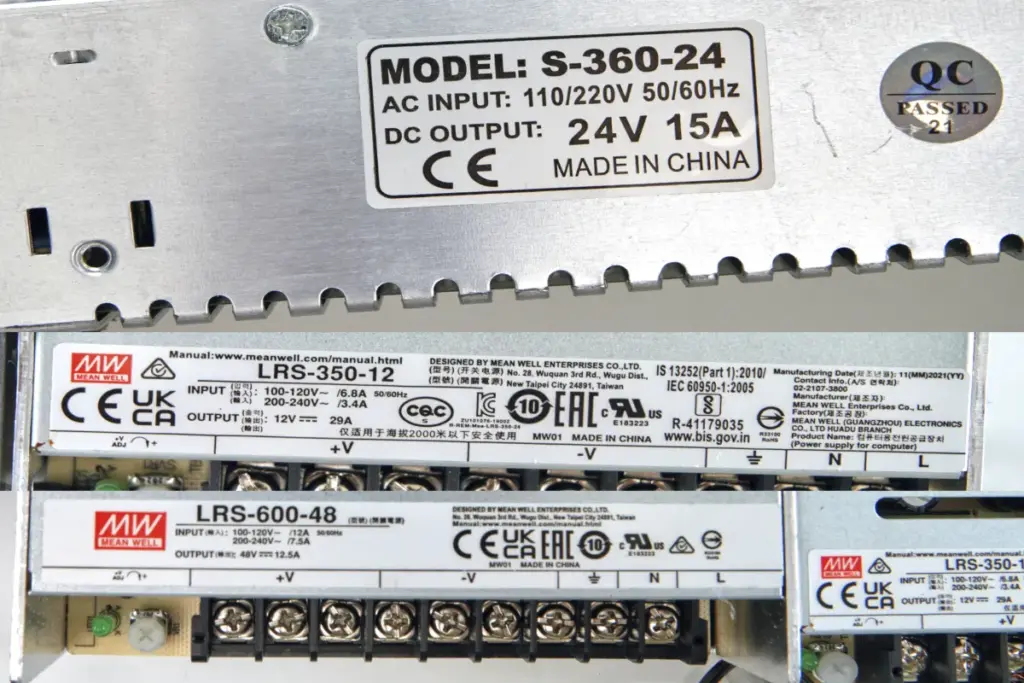 12V 24V and 48V power supplies for tabletop motion control