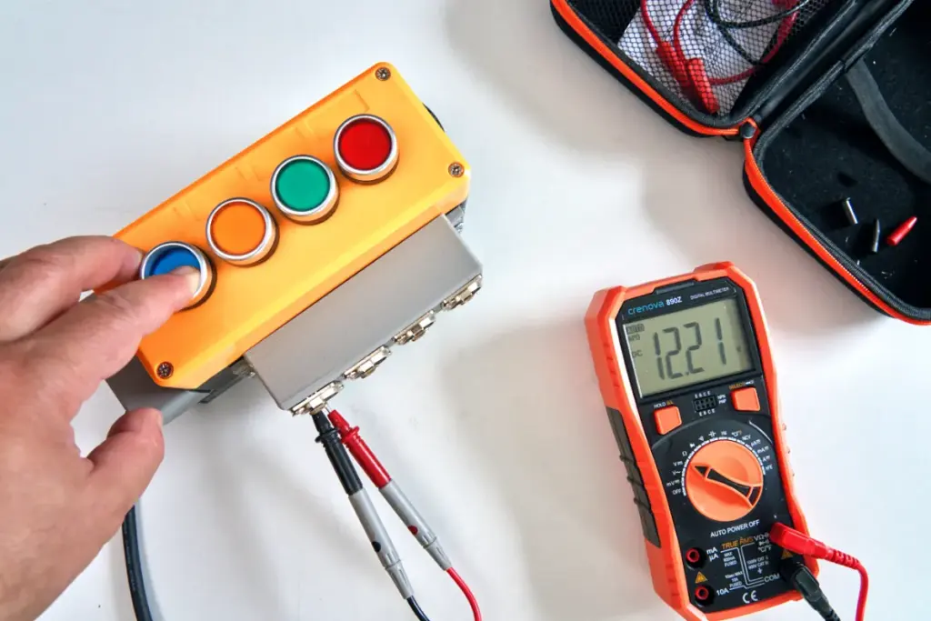 testing motion control power supply with multimeter
